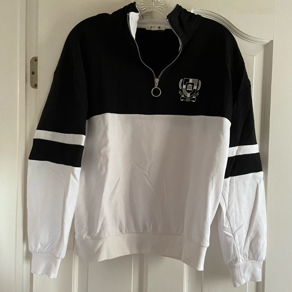 Garage color-block sweater - white/black